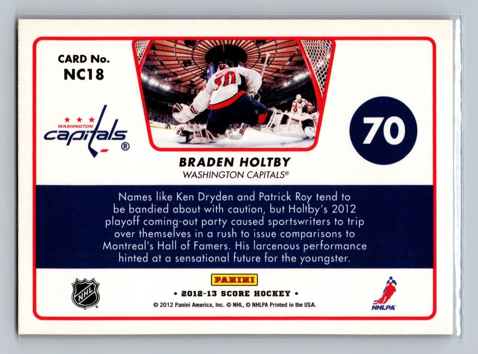2012-13 Score - Net Cam #NC18 Braden Holtby - Image 2 of 2