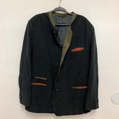 Schneiders Hirmer Silk Linen Blend Button Up Blazer Jacket Blue Size 50