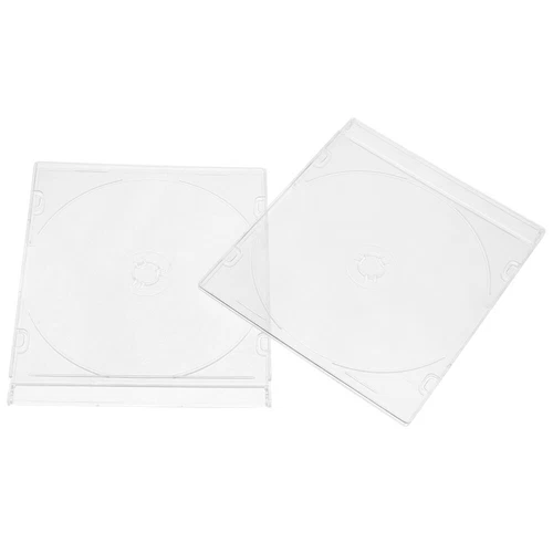  2 Pcs Acrylic Storage Box Travel Office Dvd Case with Lid Cd Thin