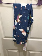 lularoe os leggings unicorn blue winter scarf earmuffs