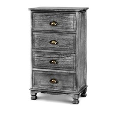 Artiss Bedside Tables 4 Chest of Drawers Storage Cabinet Vintage Grey Dresser