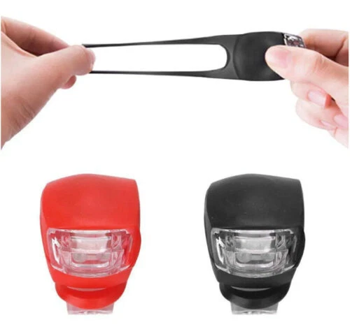 10X Fahrradlampe Fahrrad Licht Frontlicht Rücklicht Radlicht LED Silikon Lampe` - Bild 5 von 7
