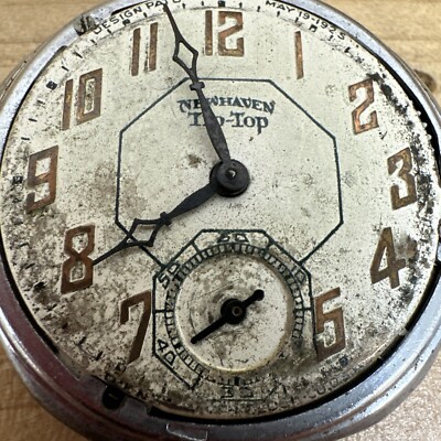 Vintage Newhaven Tip-Top Single-Sunk Pocketwatch As Is F637