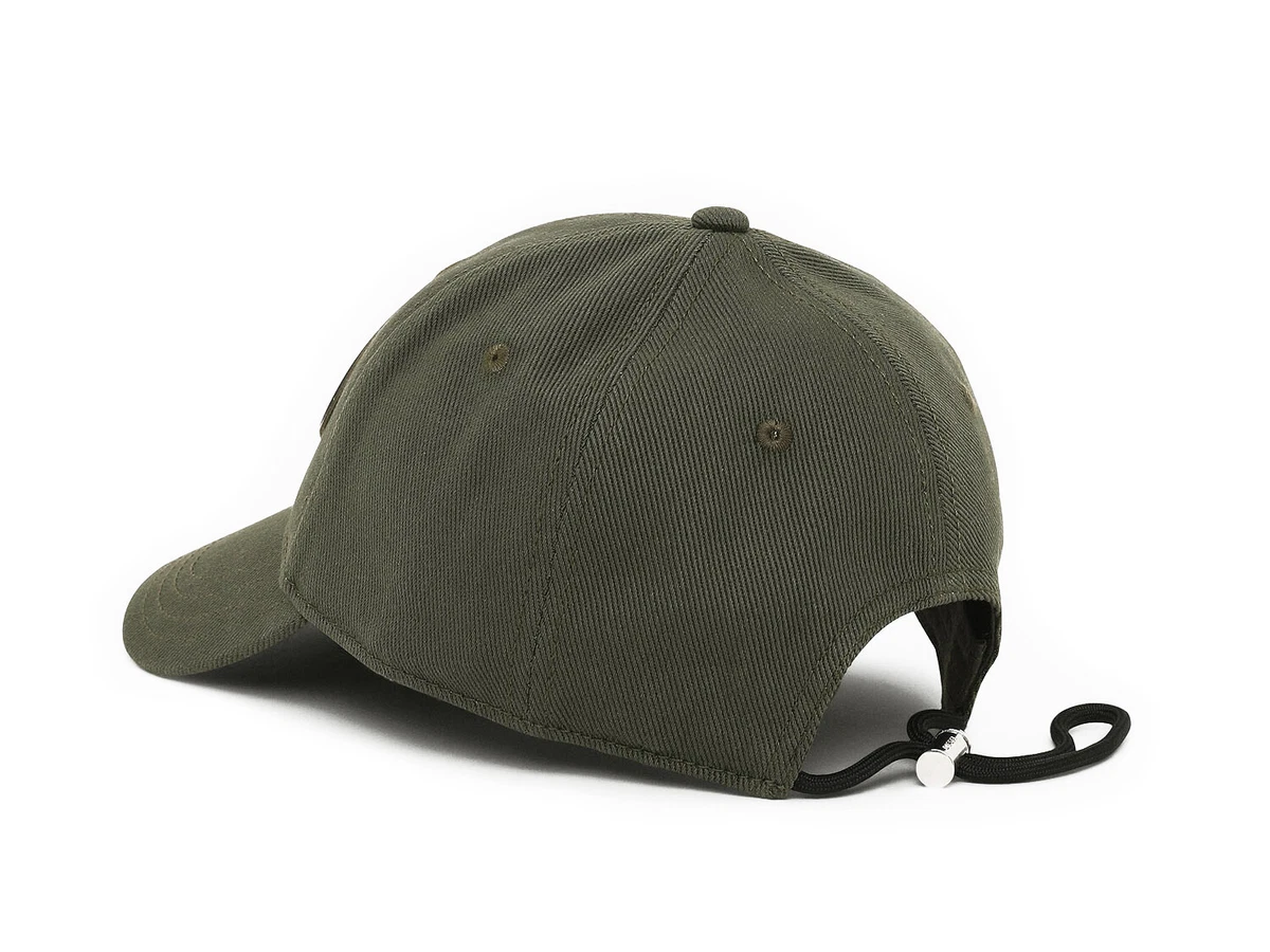 Diesel Mens Retro Logo Baseball Cap with Drawstring C Diaz Army Green