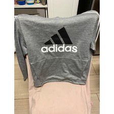 Kids Gray Adidas Pull-Over Hoodie Size XL