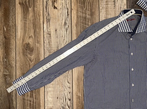 Robert Graham Flip Cuff Button Down Textured Cotton Geometric Shirt Mens XL - Picture 9 of 10