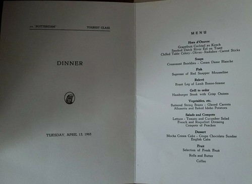 Vintage Papier Lot HOLLAND-AMERICA LINE Kreuzfahrtschiff Tag Programme Gala Veranstaltung etc. - Bild 2 von 8