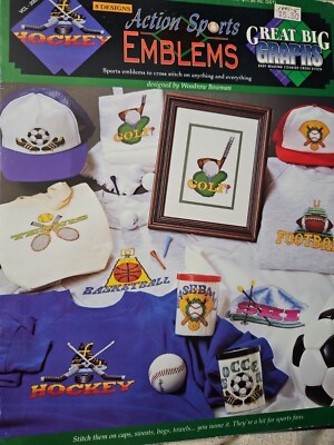 Great Big Graphs Actions Sports Emblems Cross Stitch Chart Pattern