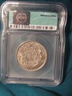 1950  CANADA  SILVER  50 CENTS...ICG  AU-53  DETAILS..DESIGN  LINES  SCRTCHED — photo 2
