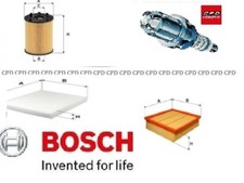 Fiat 500X BENZINA BOSCH Kit tagliando ricambi aria+olio+cabina FILTRI+tappi di ricambio x4