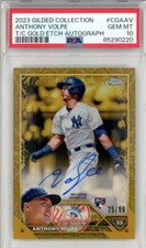 2023 Topps Gilded Coll Anthony Volpe Rookie Auto RC /99 PSA 10