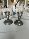 Vintage Hanle Pewter Weighted Candlesticks Candle Holders 4.5” Tall Set Of 2 — photo 1