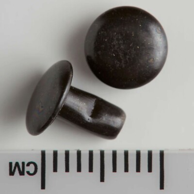 Double Cap Small Rivets Gun Metal Black 100 Pack 1371-17 by Tandy Leather