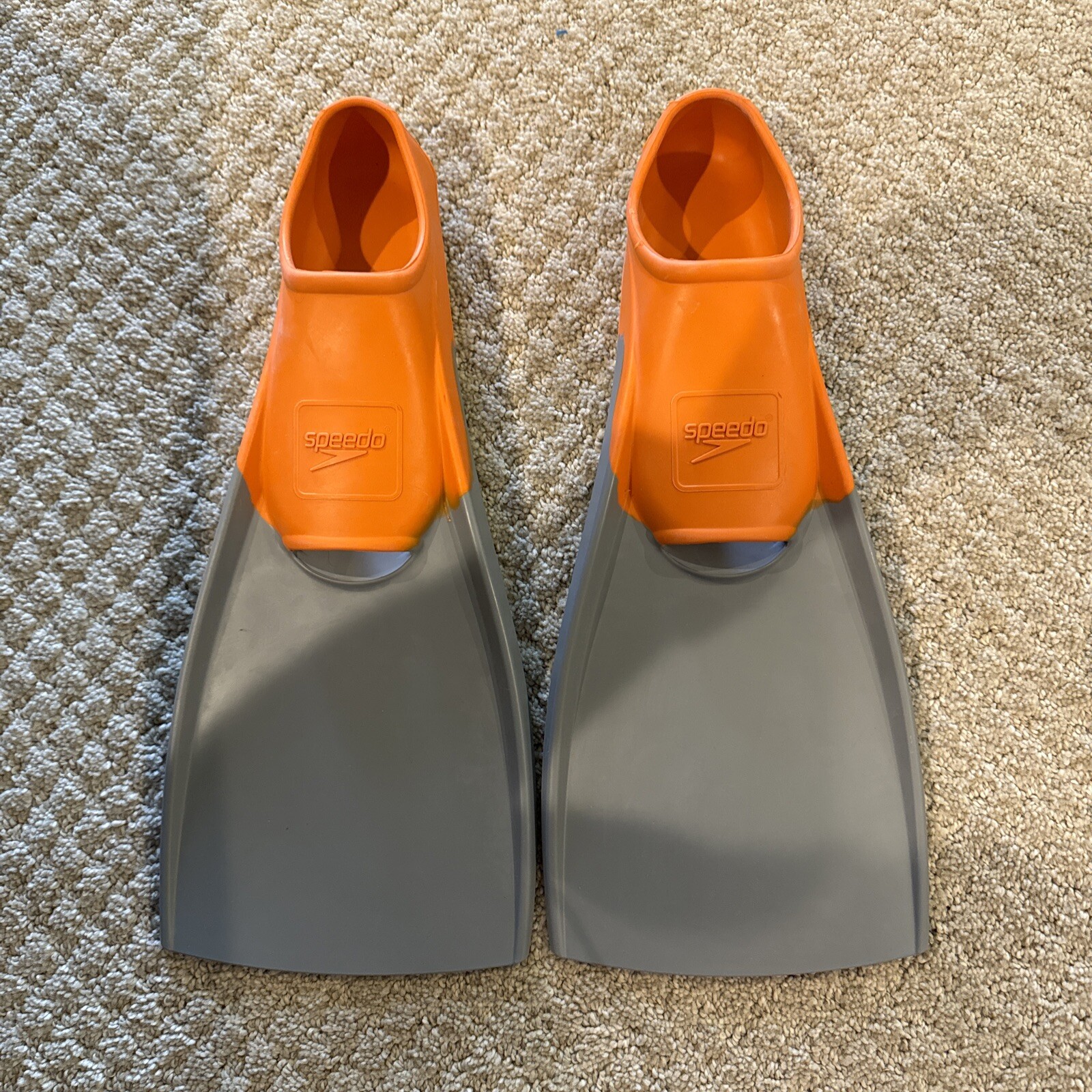 SPEEDO SWIM FINS/Flippers, Youth XXS Size 13, Gray/Orange FINS1 eBay