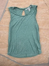 Michael Stars Basic Olive Green Cotton Modal Tank Top OS Minimalist Capsule MF