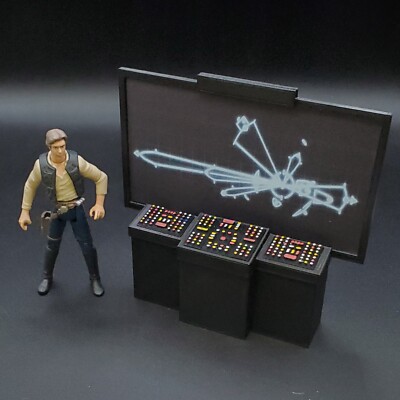 CUSTOM COMPUTER CONTROL CONSOLE for 3.75'' 1:18 STAR WARS FIGURE DIORAMA (C85)
