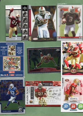 Frank Gore (San Francisco 49ers,Colts &Dolphins) 25 Card Lot w/Rookies & Inserts