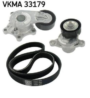 Original SKF V-ribbed belt kit VKMA 33179 for Citroën Peugeot