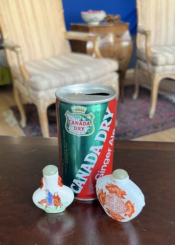 Par de figuras antiguas de botella de tabaco chino Shou tapón de jade marcado - Imagen 7 de 10