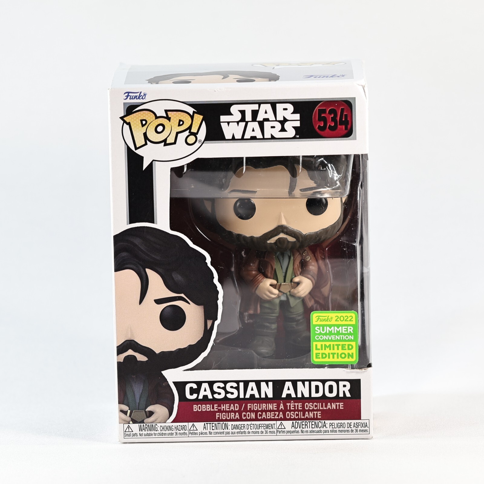 En Oferta Funko Pop! Star Wars Cassian Andor Convención De Verano 2022 Exclusivo #534 Nuevo