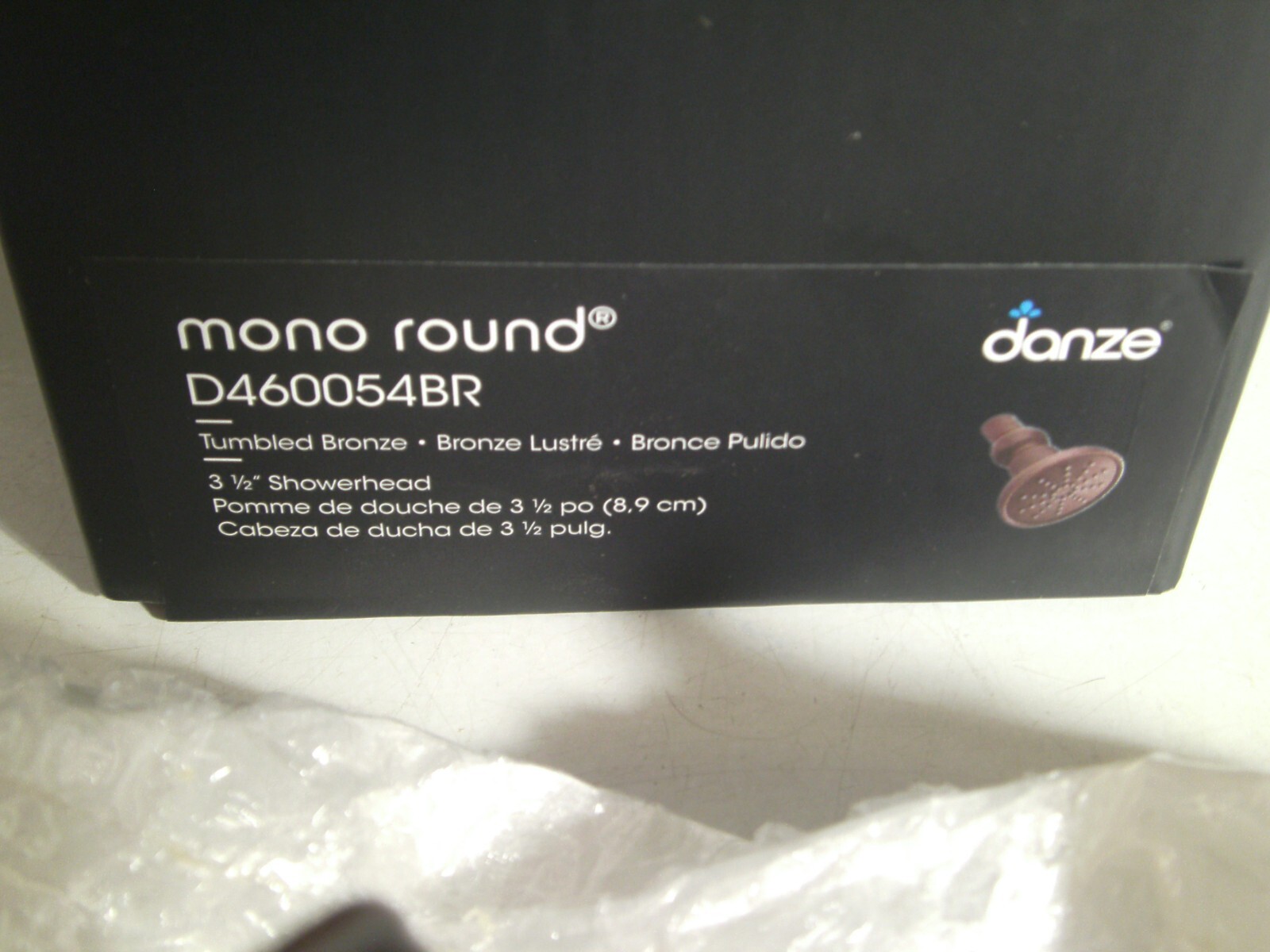 Danze D460054BR Mono Round 2.5 GPM Single Func. Shower Head Tumbled Bronze
