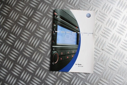 Radio Bedienungsanleitung RCD300 241.556.RA3.00 VW Golf 1.9 TDI 1K/1KP/5M/1KM
