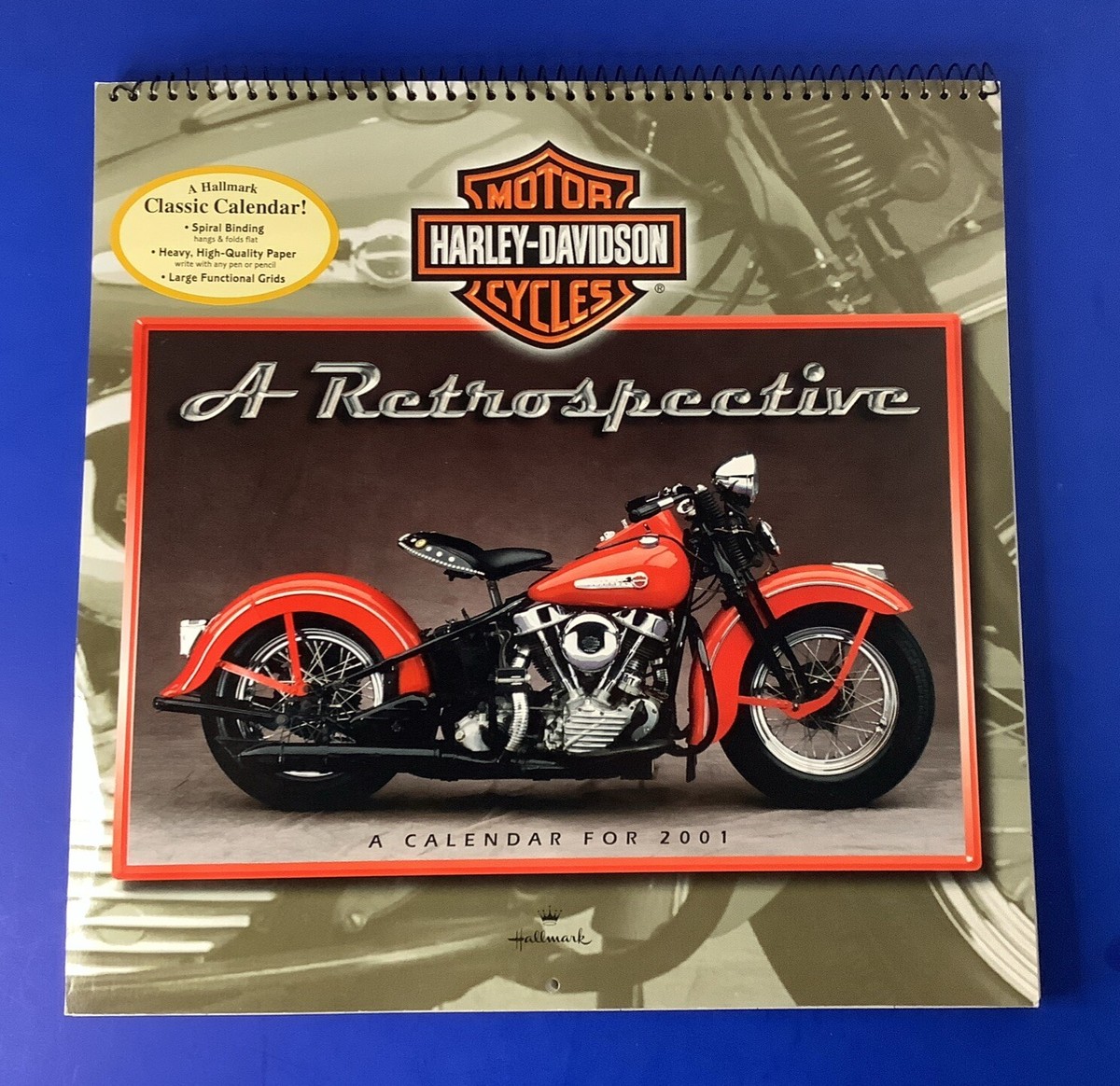 2001 Harley Davidson Calendar A Retrospective Hallmark | eBay