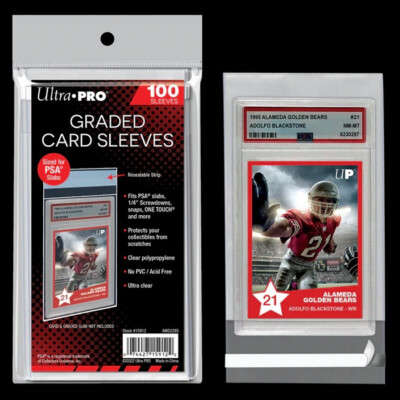 ultra pro graded card sleeves resealable Supplies PSA Standard Card [100 Count] : Toys & Games Ultra Pro Semi Rigid Tall