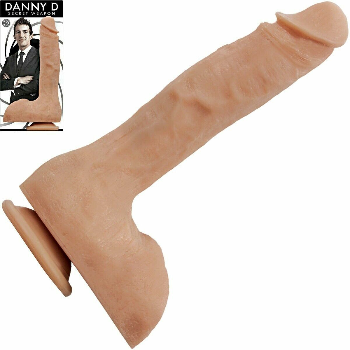 Danny D Dildo Huge Realistic Penis & Balls Dong Suction Cup Strap On Fake  Penis