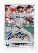 2022 TOPPS ZACH THOMPSON MARLINS BRAVES AUTOGRAPHED SIGNED BASEBALL CARD RC