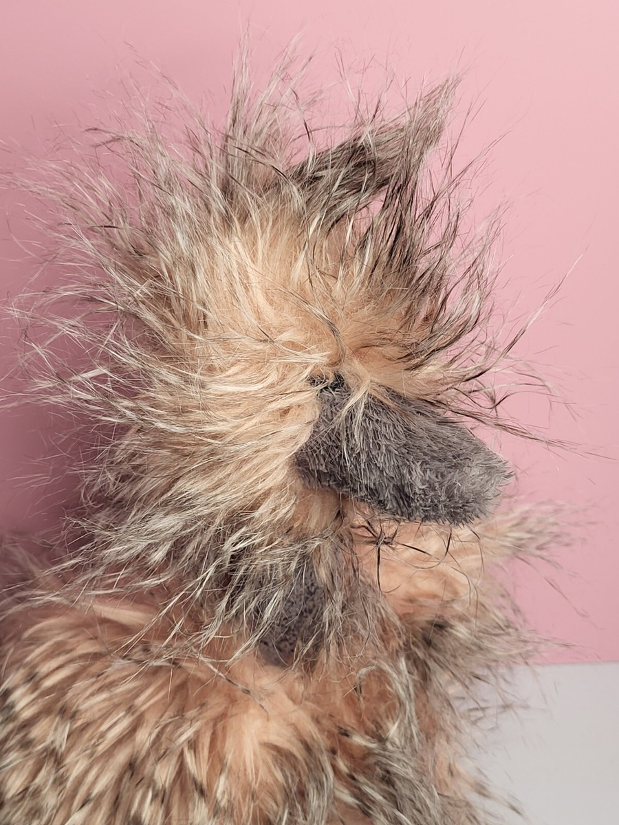 Jellycat Odette Ostrich Plush Soft Bird Gray Pink Minky Fleece