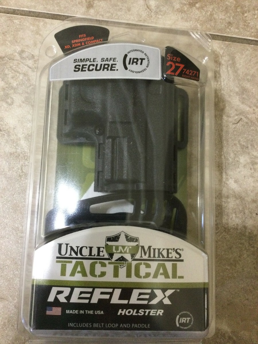 Uncle Mike's Reflex Holster Springfield XD XDm RH Black 74271 9mm