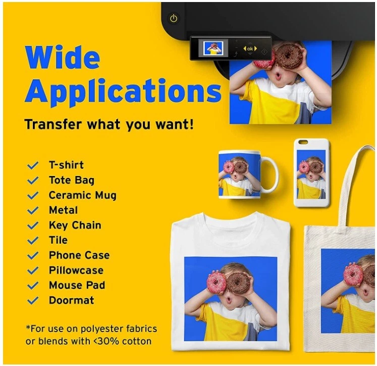 4pk Sublimation Ink With Heat Tape Refill Fit For ET-2720 ST-2000 Printer (BCMY) - Image 3 of 4