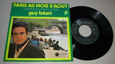 Guy BEART  (SP 45t)  Paris au mois d'Aout