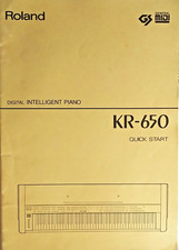 Roland KR-650 Digital Piano Keyboard Original Quick Start Owners Manual Book  1