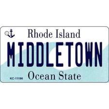 Middletown Rhode Island License Plate Tag Novelty Key Chain KC-11196