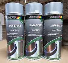 3x Inox Spray (3x 400ml) Acryl-Sprühlack Edelstahl Korrosionsschutz (bis 275°C)