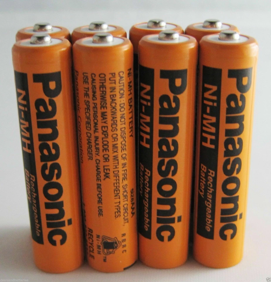 8 pilas recargables Panasonic AAA 1,2 V Ni-MH 700 mAh para teléfonos inalámbricos Foto 2 de 3
