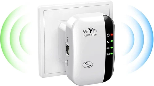 WLAN Repeater mit 300Mbps und LAN Anschluss fuer grosse Reichweite
