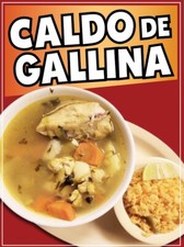 Caldo de Gallina Decal Window Sticker Truck Concession Vinyl Restaurant Sign