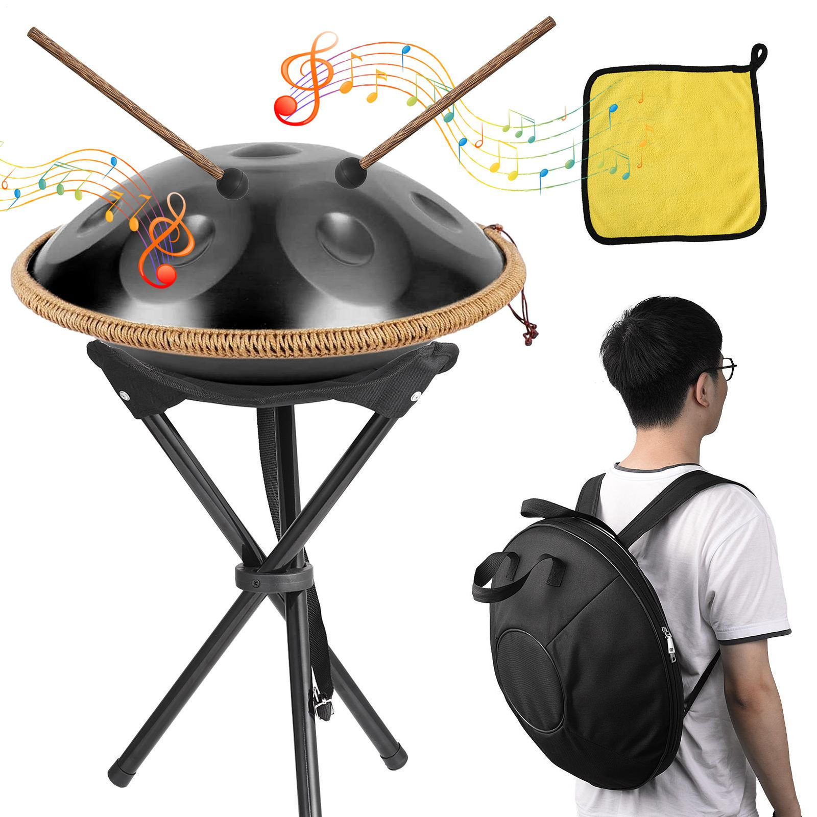 Handpan 9-Note 18inch G Minor Handpan Drum Steel Instrument Percussion