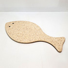 Corian Handcrafted Fish-Shaped Charcuterie Cheese Cutting Board - NOS!