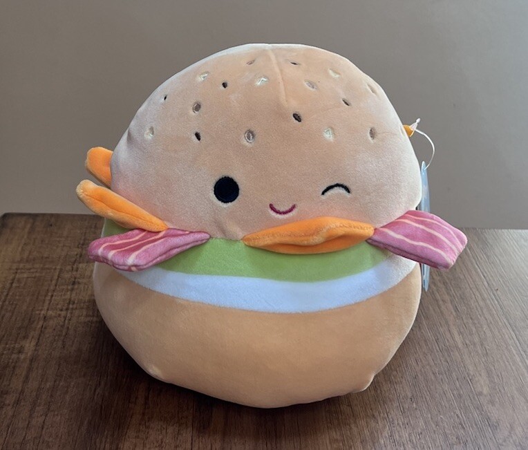 SQUISHMALLOW 8” Bacon Cheeseburger Geronimo New Nwt Food Plush | eBay