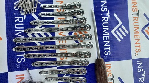 Low bend Medial Distal Tibia 4,5,7, 9&11 Hole Locking Plate & LCP Screw-112Pc SS - Picture 7 of 7