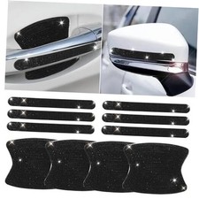 10 PCS Bling Car Door Handle Protector, Shiny Crystal Rhinestone Anti Black