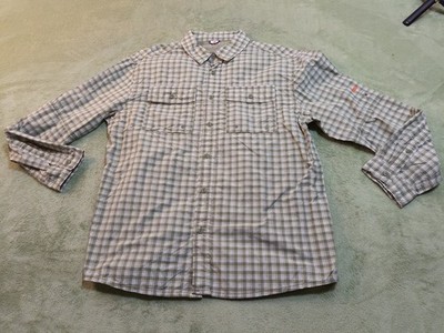 Ozark Trail L Men's Shirt Upstream Fishing Hiking Vented Green Plaid New Tags