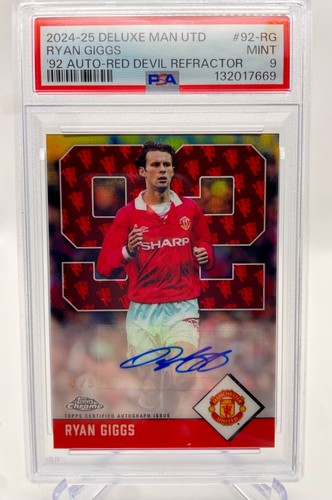 Ryan Giggs 24/25 Topps Manchester United Deluxe Red Devil Class of 92 Auto 4/5