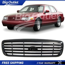 New Front Bumper Grille Black For 1998-2011 Ford Crown Victoria 