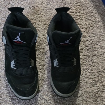Jordan Air Jordan 4 Black/Gray Mid Top Lace Up Canvas Men s DH7138-006