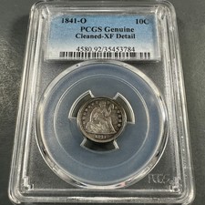 1841-O 10C Liberty Seated Dime PCGS XF Details, Cleaned (89284)